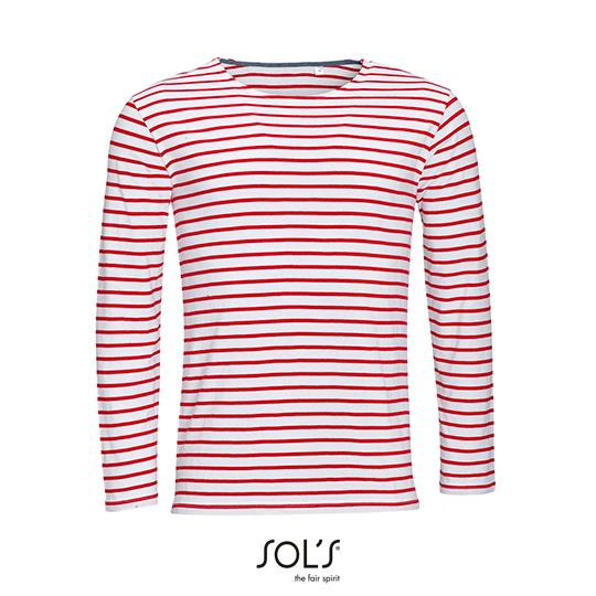 Men�s Long Sleeve Striped T-Shirt Marine