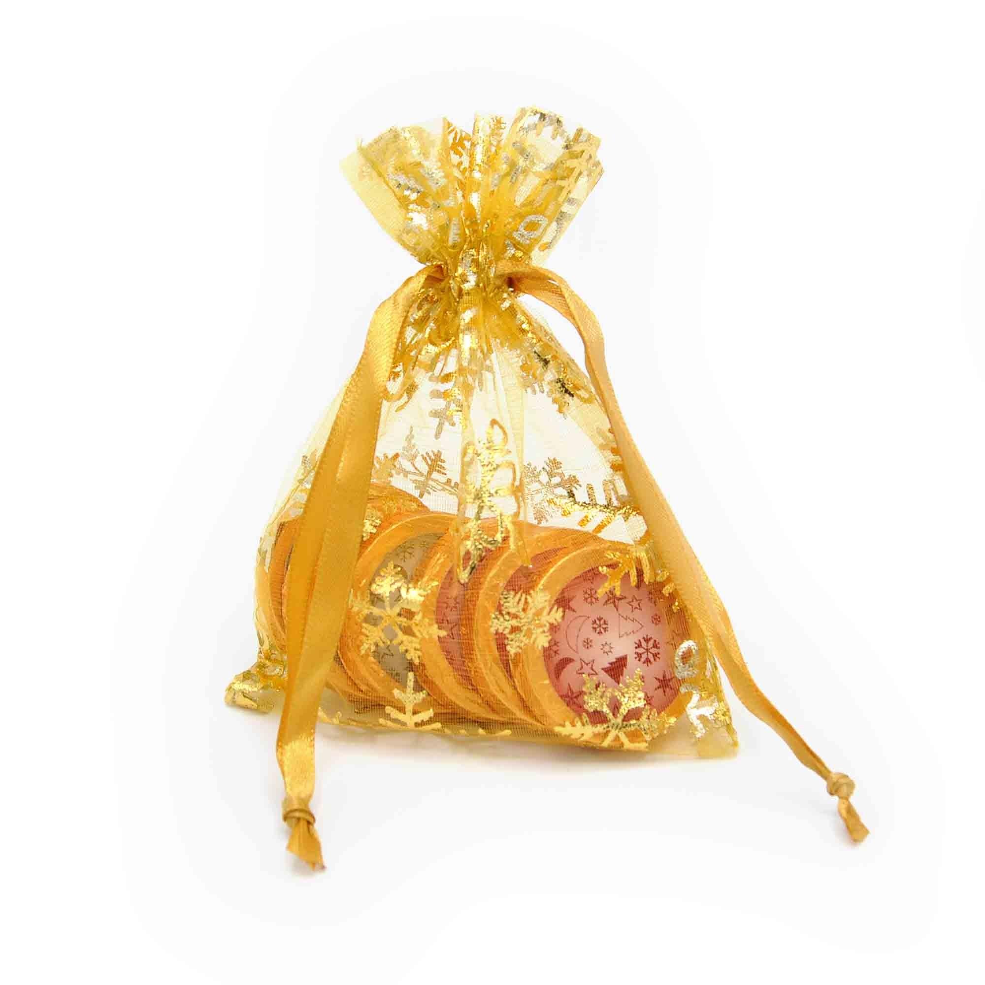 Organzas�ckchen Christmas gold, neutral